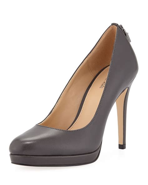 michael michael kors antoinette leather platform pump|Michael Michael Kors Antoinette Platform Pump In Luggage .